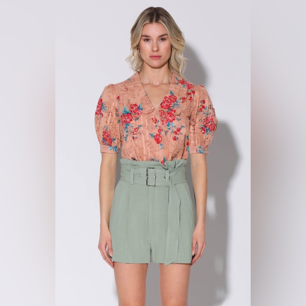 WALTER BAKER Irma Eyelet Floral Top